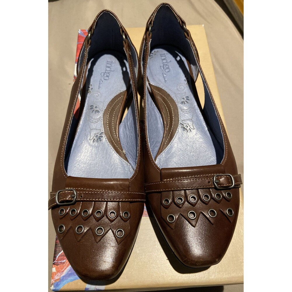 Clarks Indigo Flat Women's Size 6 M Mid Earth Miro Brown Leather Uppers Shoes